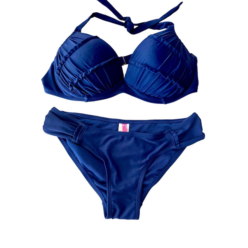 NWT Betsey Johnson Blue 2pcs Swim Bikini Set - Sz M